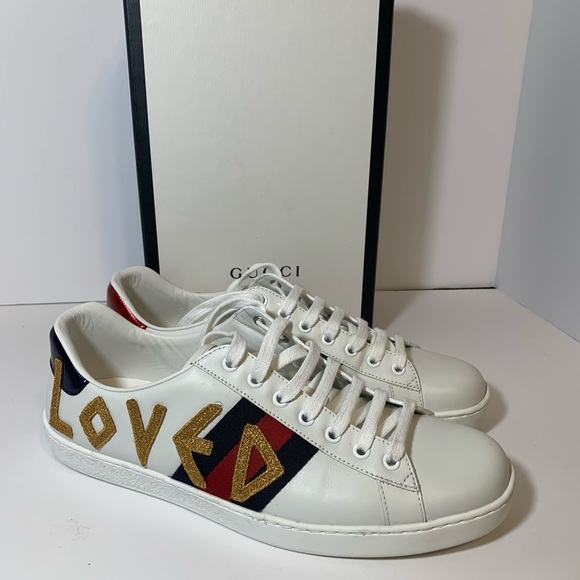 gucci new ace leather trainers